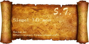 Siegel Tímea névjegykártya